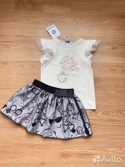 Комплект детский 104 футболка юбка mayoral