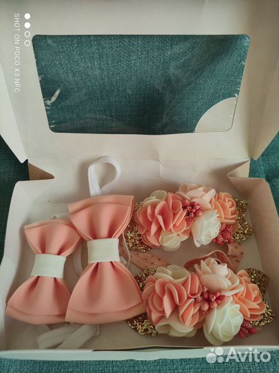 Повязки на голову и бабочки набор фемели лук