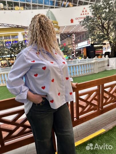Рубашка с сердечками 54/60