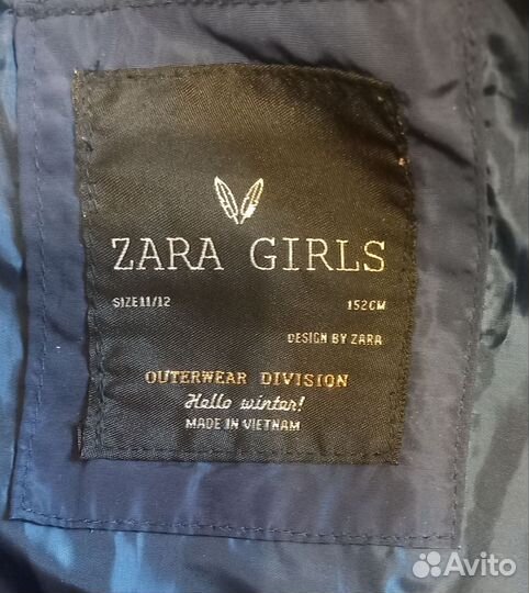 Пуховик zara 152 р