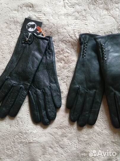 Перчатки женские новые кожаные