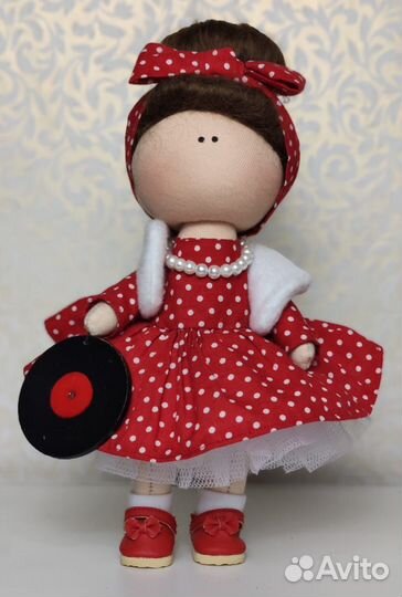 Интерьерная текстильная кукла стиляга