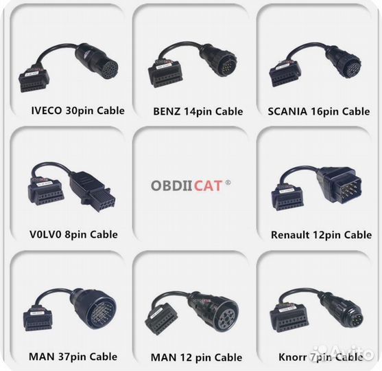 Переходники obd2 для грузовых автомобилей