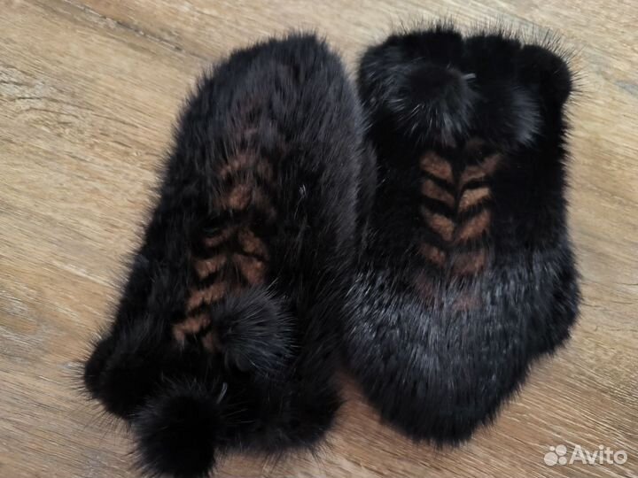 Варежки из норки