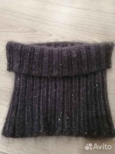 Комплект шапка снуд и варежки