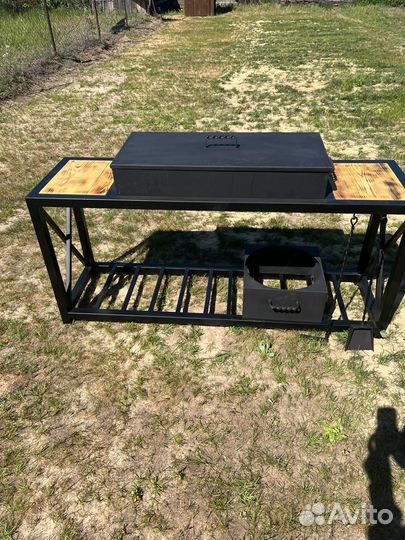 Мангал с печью под казан