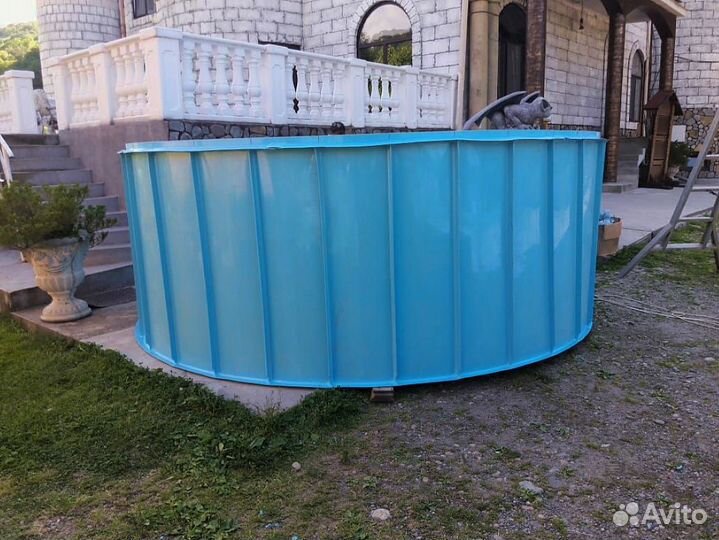 Бассейн из полипропилена 3х1,5 круглый