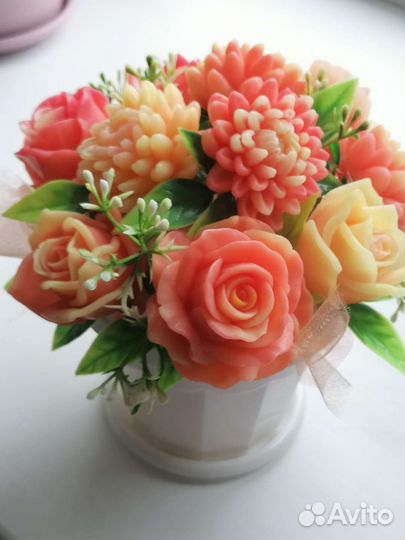 Мыло ручной работы, букеты