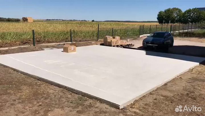 Бетонные заезды, бетонные отмостки, стоянка