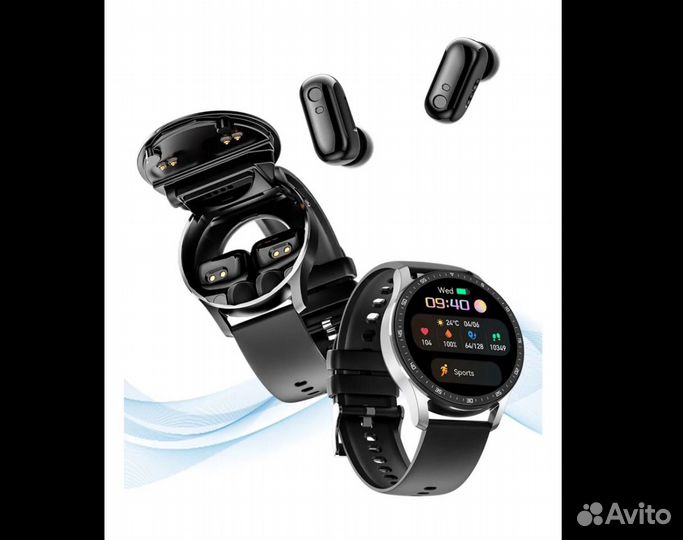 Умные часы с наушниками внутри новые. SMART watch