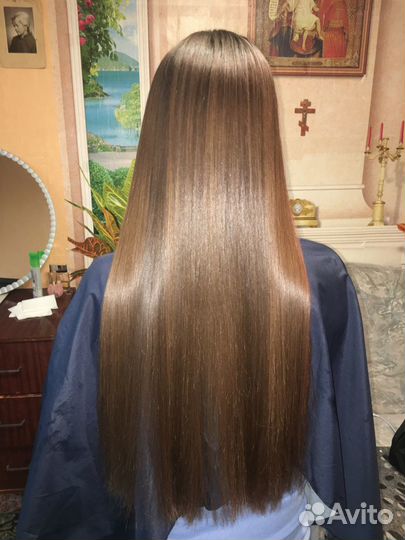 Кератиновое выпрямление волос