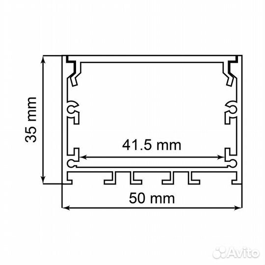 Профиль для светодиодной ленты CAB257 2000*50*35мм