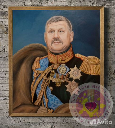 Портрет картина маслом на холсте по фото на заказ