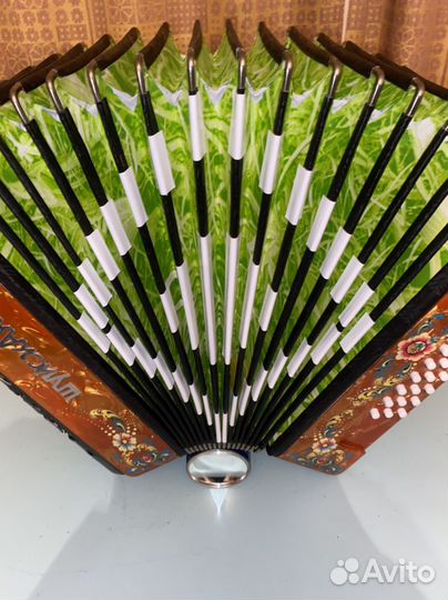 Гармонь Шуйская Заказная Золотой Перламутр уникаль