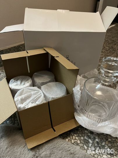 Новый набор для виски графин и стаканы Kuchenland