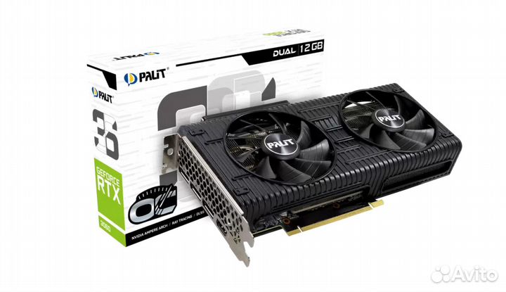 Видеокарта Palit GeForce RTX 3060 Dual OC 12 GB но