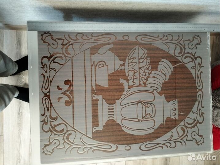 Витражи.Винтажные стекло СССР матовый рисунок