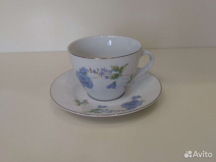 Новые Чашка с блюдцем фарфор кофейная или чайная