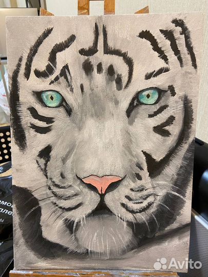 Картина маслом на холсте Тигр