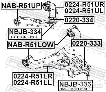 Опора шаровая nissan navara 05/pathfinder 04