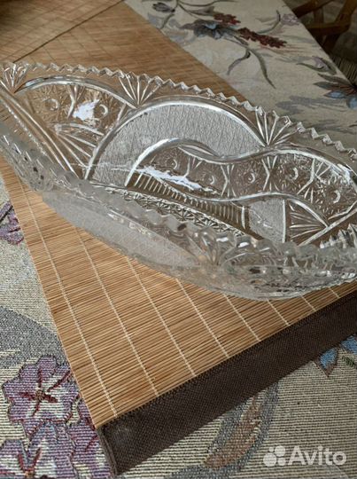 Ваза хрустальная ладья