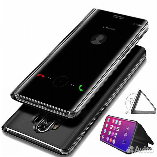 Зеркальный чехол-книжка на Huawei P40 Lite