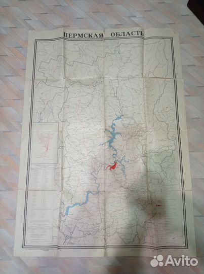 Карта Пермской области.;4шт
