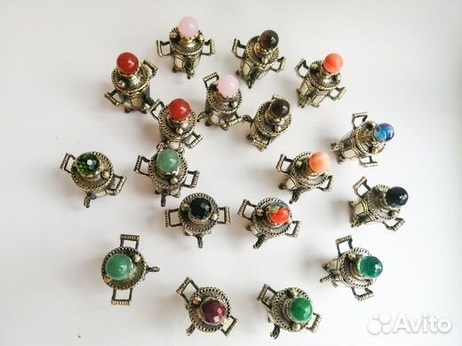 Наперстки самовары 3 части С камнями