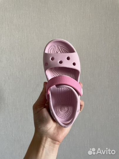 Сандалии crocs c8 розовые