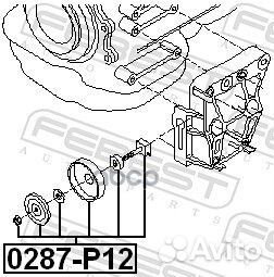 0287-P12 ролик натяжной ремня грм Nissan Almer