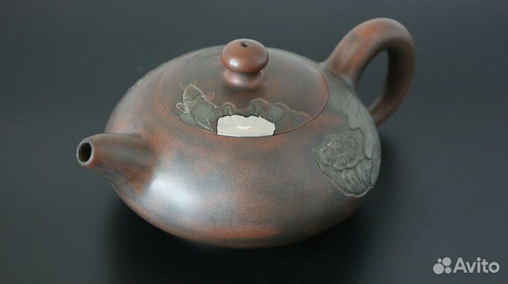 Чайник из глины Циньчжоу (Нисин), 280мл, Кинцуги