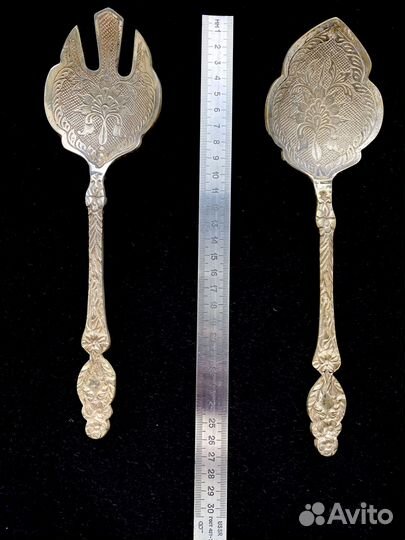 Мельхиоровые ножи, вилки и комплект приборов