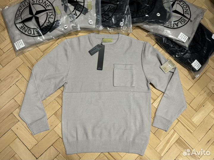 Свитшот stone island ghost с карманом