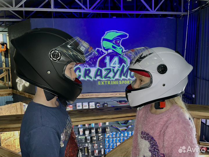 Детский мото шлем