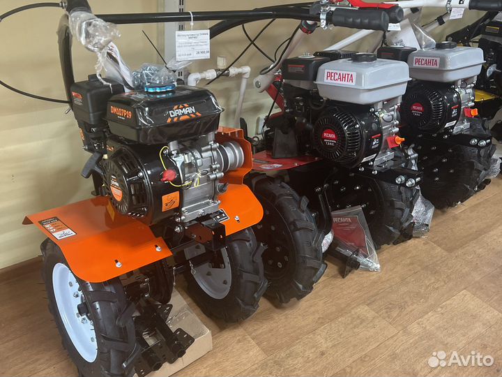 Мотоблок huter мк-7500P BIG foot большие колеса