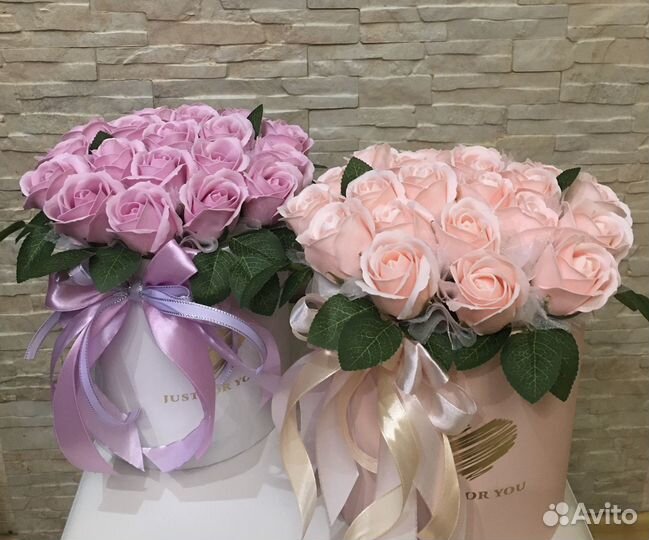 Букет из мыльных роз