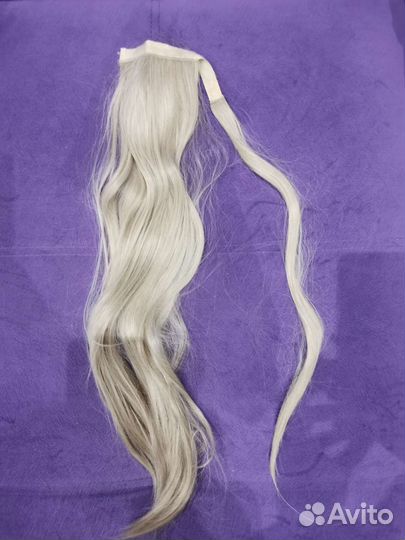 Волосы на заколках шиньоны длинные блонд