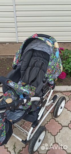 Коляска 2 в 1, люлька и прогулочный блок