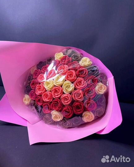 Шоколадные Розы - 51 шт в Букете