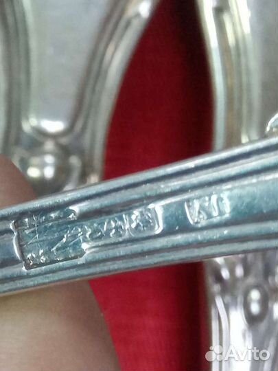 Столовый набор серебро 84 годовик на 6 персон