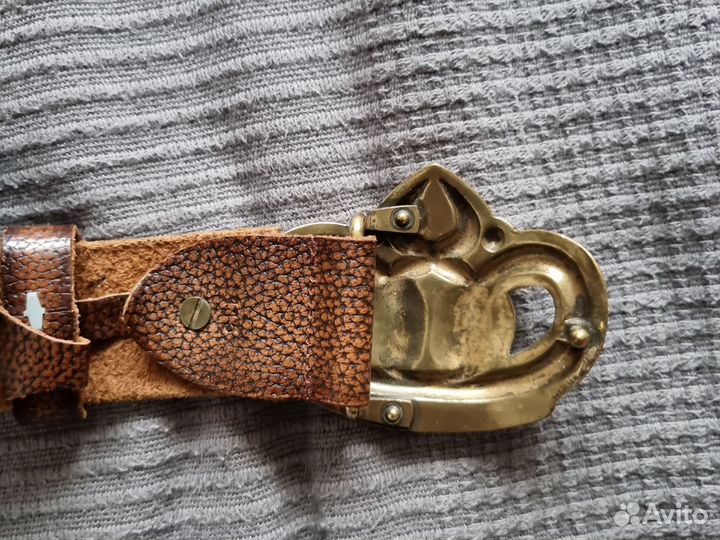 Мужской кожаный ремень 105см