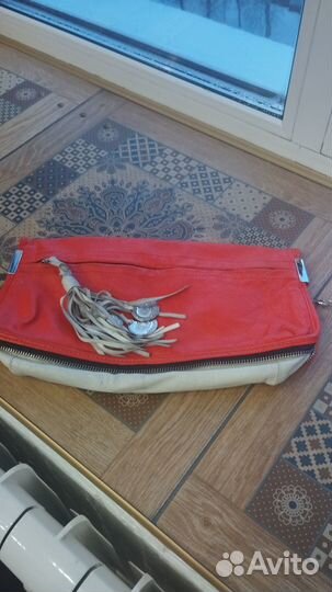 Кланч кожаный