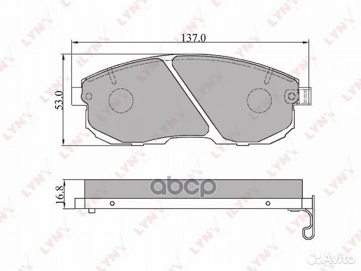 Колодки тормозные дисковые перед BD5701 LYN