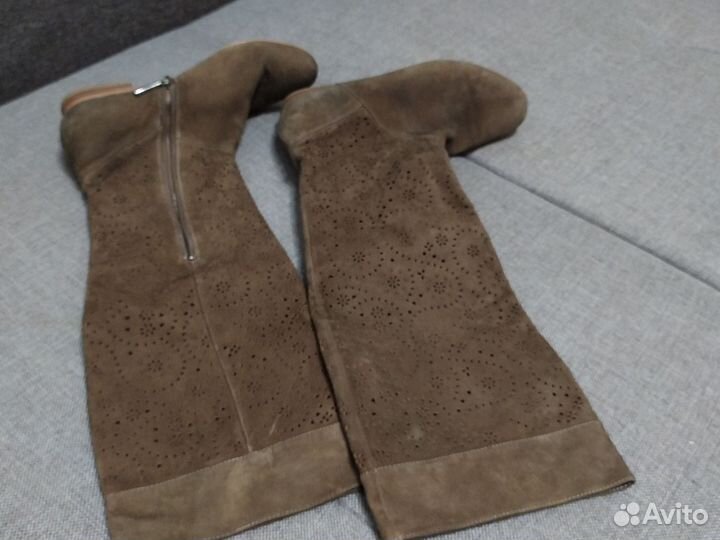 Сапоги женские натуральная замша 38