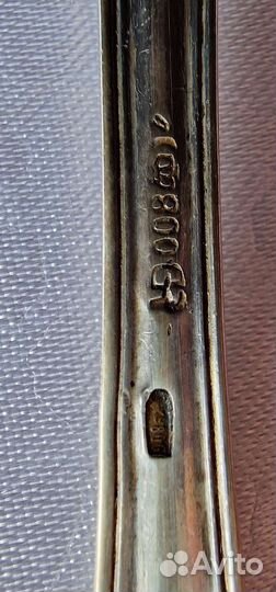 Ложки столовые серебро 800 6 штук. идеальные