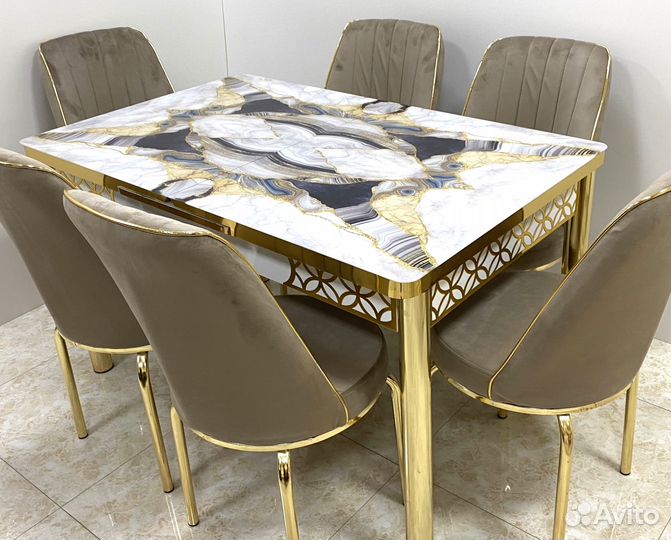 Обеденная группа стол стулья новое