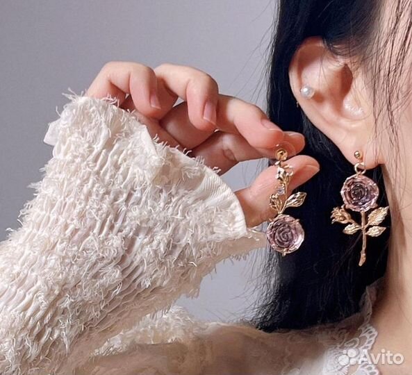 Серьги розочки