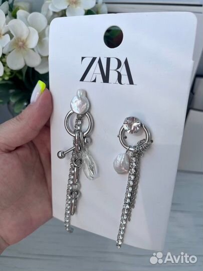 Серьги zara оригинал бижутерия