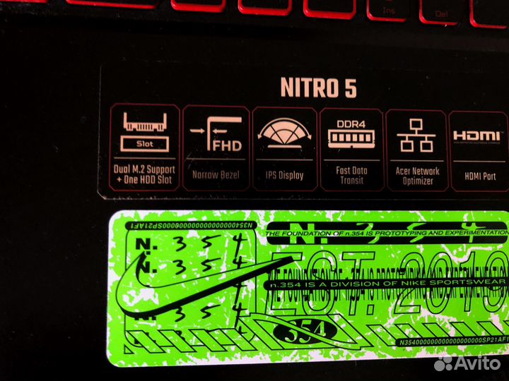 Игровой ноутбук acer nitro 5 AN515-54-51NJ