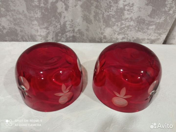 Салатник рубиновое стекло СССР,60годы